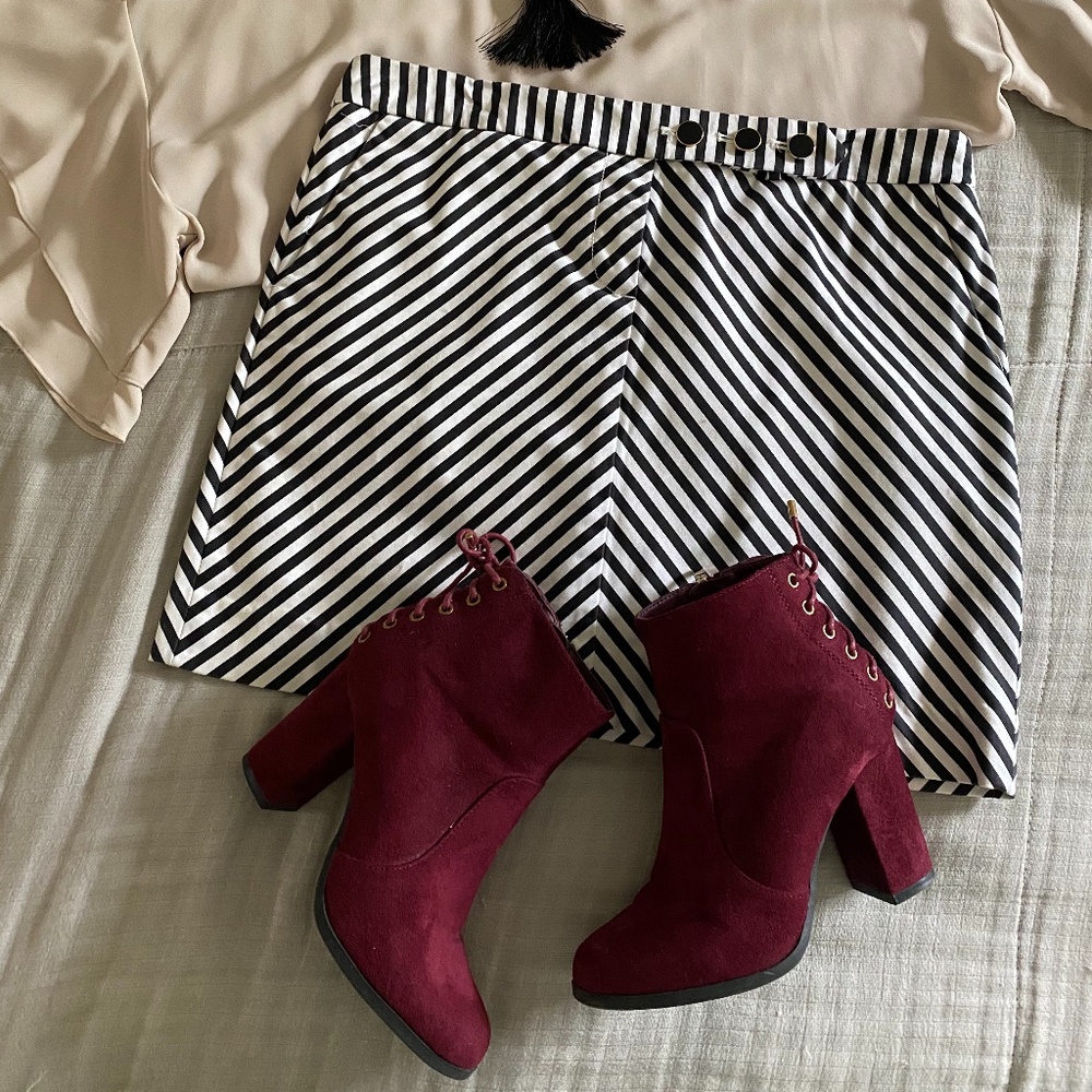 Black and White J. Crew Mini Skirt